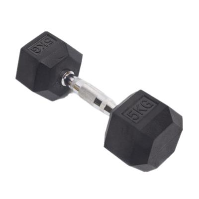 China Factory Wholesale Durable Anti-Slip Healthy Grip Gym Uses 100% Natural Rubber Hexagonal Dumbbells for sale