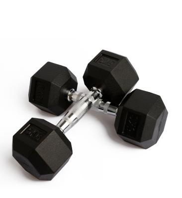 China Durable Standard Purchase 10kg 20kg 30kg Cheap Rubber Hex Dumbbell Set Fitness for sale