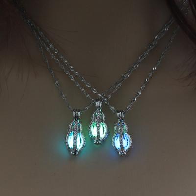 China Beautiful Luminous Peanut CLASSIC Hollow Shape Fruit Necklace Fashion Jewelry Pendant Boy and Girl Any Occasion for sale