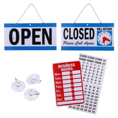 China Lightweight Custom Silk Screen Printing PVC Open End Led Open Sign For Office And Shop Door for sale