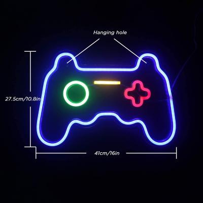 China Fashion Acrylic Board Led Neon Light Controller Gamepad Neon Signs Gaming Wall Hanging Neon Light For Bedroom Kids Game Room for sale