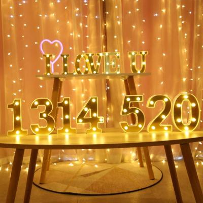 China Party Alphabet Letter LED Lights Marquee Sign Number Lamp Decoration Night Light for Party Bedroom Wedding Birthday Christmas Decor for sale