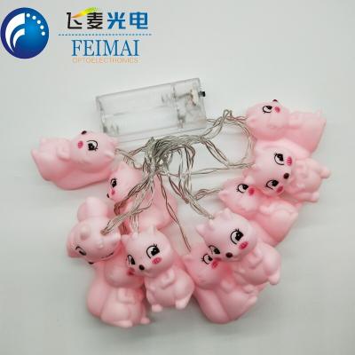 China Christmas Christamas Cute Animal LED Home Wall Hanging Warm Decorative String Light Silicone Decoration for sale