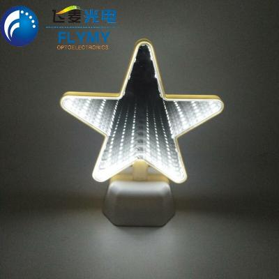 China Lighting creative 3D functions tunnel lamp, LED infinity mirror light / cute star sign night light for for sale