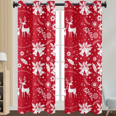 China High Quality Blackout 2022 Christmas Lights Christmas Halloween Curtain for sale