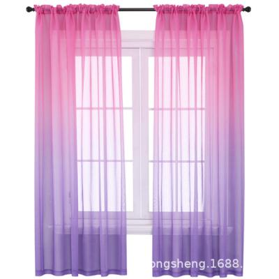 China 2022 New Gradient Hook Blackout Curtain 2022 Modern Style Simple Modern Princess Style Wire Curtains Bedroom Heat Insulation Sunscreen for sale