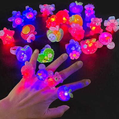 China Party Plastic Jewelry Halloween Toys Light Glowing Luminous Luminous Toys Kids Led Light Up Ring for sale