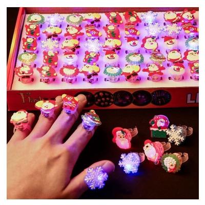 China Plastic Christmas Gifts Little Finger Lights Luminous LED Ring Halloween Decoration Flashing Finger Lighting Toys Wholesale for sale