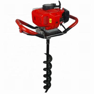 China Portable Gasoline 52cc Mini Earth Auger Post Hole Digger Borer Ground Drill 2 Stroke for sale