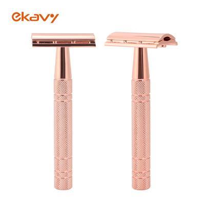 China OEM Logo Eyebrow Shaper Using Double Edge Hair Grooming Tool Blades Safety Shaving Shaving Razor for sale