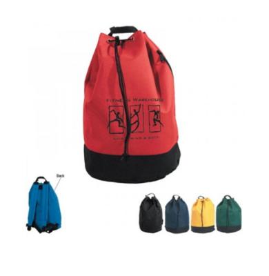 China / Large Red Carry Drawstring Backpack for School Beach Travel for sale