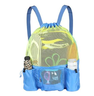 China / New Mesh Bag Drawstring Backpack Gym Promotional Lightweight Beach Backpack for sale