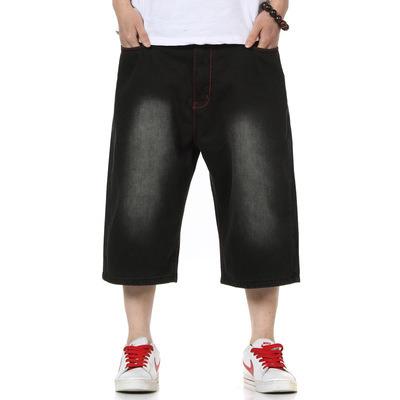 China Breathable dress summer big plus fat in the pants big size seven pants men's hip-hop fat pants men's loose jeans dots version hip-hop for sale