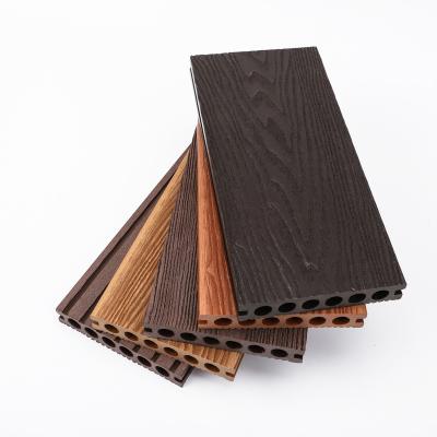 China Best Selling Contemporary Wood Wpc Composite Decking Flooring Gray Cheap Wpc Outdoor Decking Terasse Co-extrusion Wpc Decking for sale