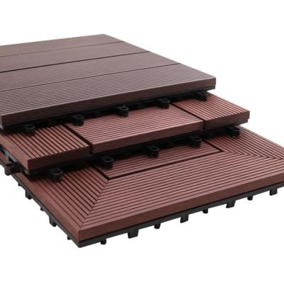 China Contemporary Waterproof Outdoor Interlocking Plastic Composite Wood Decking Tiles With Customized Service for sale