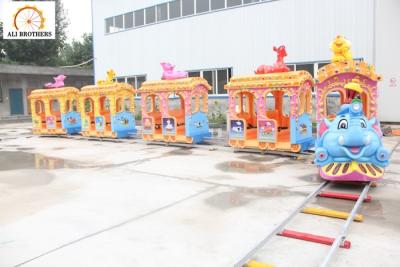 China Light And Music Amusement Park Train 8 * 8 Meter 14 People Capacity for sale