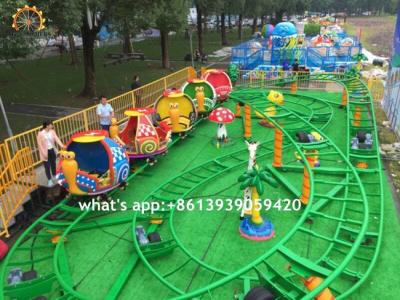 China Backyard Amusement Park Roller Coaster , Snail Cabin Mini Spinning Roller Coaster for sale