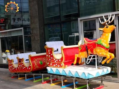 China Der Zug-Fahrten der Weihnachtskinder, Karnevals-Zug-Fahrfiberglas und Stahl-Material zu verkaufen