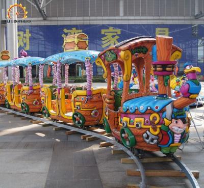 China Pirate Design Amusement Train Rides Outdoor Playground Amusement Track Train for sale