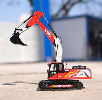 China Diecast Toy 2022 New Paint 1:30 Xugong380 Excavator Silver Diecast Replica Red Driver Doll Cab Open Collection Boom Arm Bucket Model Movable for sale