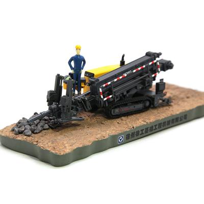 China Diecast Toy YAGAO XZ320 1:35 Scale Model Horizontal Directional Drill Rig Model Drilling Rod Stretch Barrier Can Raised Movable Seat for sale