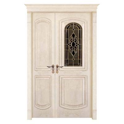 China Modern 4ft 7ft Modern Exterior Solid Wood Door House Exterior Door for sale