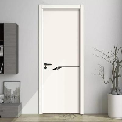 China Simple Modern European Style Modern White Wooden Door Designs For Bedroom Interior Door for sale