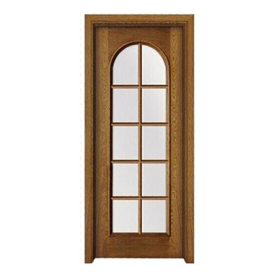 China modern european style french wood door with craft glass insert new design for interior for sale