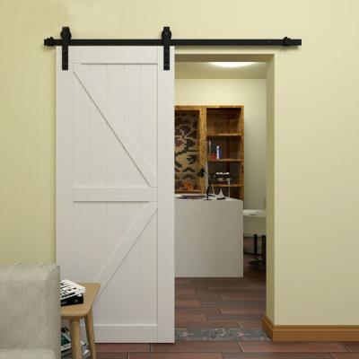 China Modern Modern Wooden Barn Door Hanging Up Sliding Door With Good Quality Hardware for sale