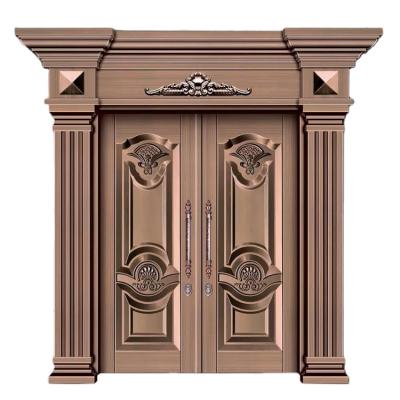 China high quality modern luxury modern front entrance double security villa zinc alloy steel doors made in china for sale