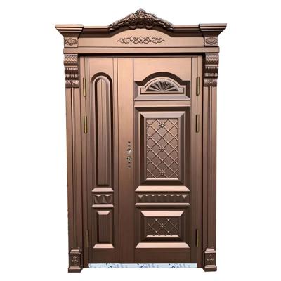 China 4ft Modern Good Quality Security Steel Entry Door With Roman Frame Design For Exterior for sale