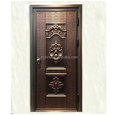 China Front Entry Modern Home Security Simple Use Steel Door Designs With Multi Lock System for sale