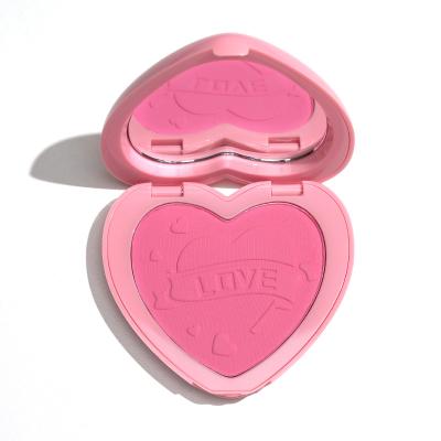 China 2022 Sunscreen Makeup Heart Shaped Blush High Dye Ombre Blush No Logo Private Label Blush Custom Blush Palette for sale