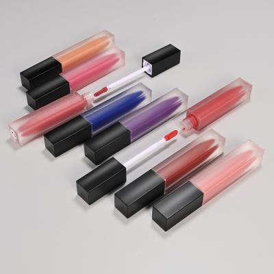 China Wholesale Custom Neutral Smudge Waterproof Non-Stick Makeup Cup LOGO Matte Square Lip Gloss Lip Gloss Lipstick for sale