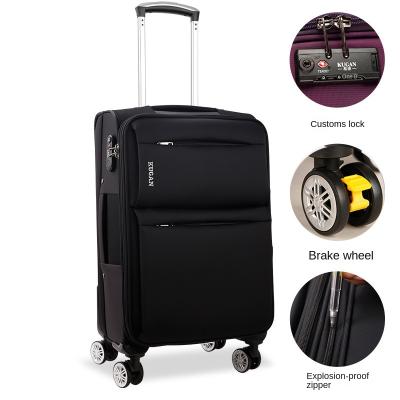 China Outdoor High Quality Lightweight Durable Soft Nylon Fabric Travel Fashion Business Trolley Luggage Unisex Suitcase Luggage for sale