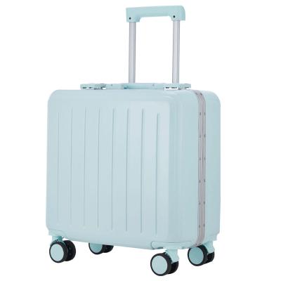 China Outdoor Aluminum Frame Luggage Hardside Rolling Trolley Suitcase Carry On Luggage Boarding Case for sale