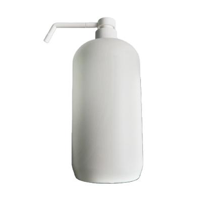 China PE PP 1000ml round plastic bottles white custom color round sanitizer dispenser bottle for sale