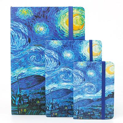 China Van Gogh Painting Hard Cover A5 Notebook Diary Organizer Diary Pages Custom Printed Hardcover Notebook for sale