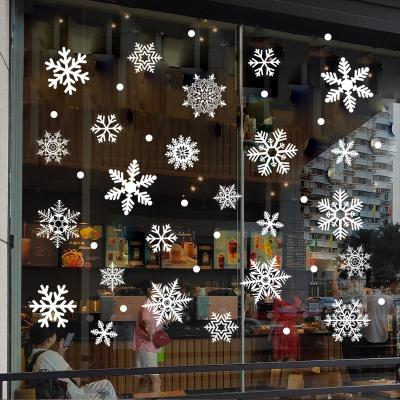 China WALL STICKER Christmas Snowflake Window Sticker 3d Kid's Room Christmas Decorations For New Year Stickers Xmas Home Sticker for sale