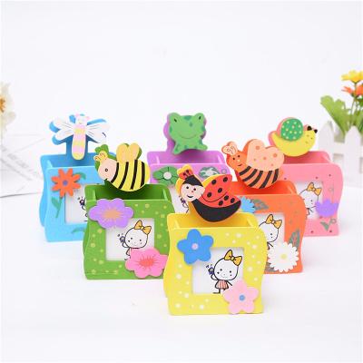 China Hot Creative Promotional Kawaii Cute Desk Organizer Stationery for Children Wholesale Wooden Pen Holder School Supplies for sale