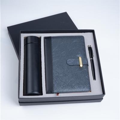 China 2020 Fashion Agriculture Father's Day Gift Vacuum Cup Luxury Business Corporate Men's Notebook and Pen Gift Set for sale