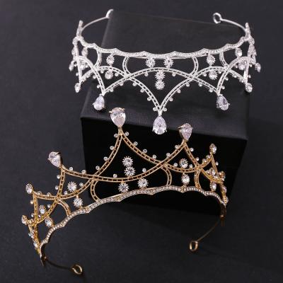 China Alloy+Rhinestone Simple Rhinestone Headband Crown Headpiece Wedding Crown Bridal Wedding Dress Accessories for sale