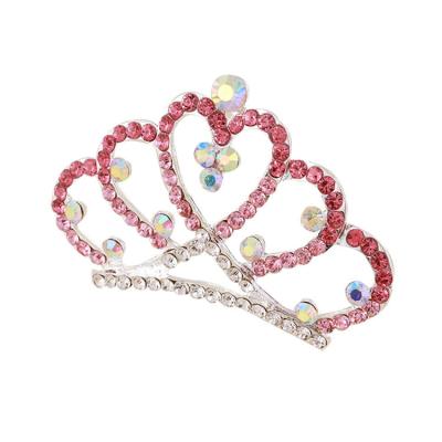 China Alloy+Rhinestone Princess Crystal Tiaras and Crowns Headband Kid Girls Love Bridal Prom Crown Party Hair Jewelry for sale