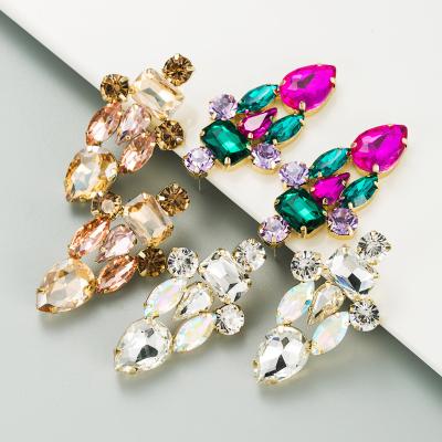 China Cute Drop Earings For Women Crystal Series Statement Elegant Jewelry High Quality Fashion Accessories Colorful Ear Drop for sale