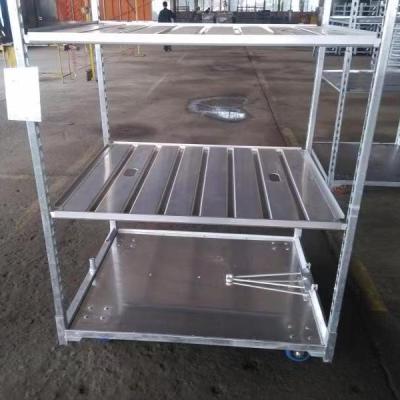 China Logistics Flatbed Trolley Logistics Transport Cart Aluminum Flush Trolley for sale