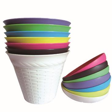 China Traditional High Quality Cheap Plastic Plant Pots Flower Pots Green Plant Pots for sale