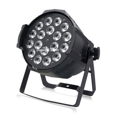 China High quality stage dj disco wash lyre dmx 18*15w 5 in1 rgbwa par led lighting / led par lamp for sale