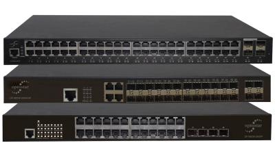 중국 OPTOSTAR 10G 상공 연결 똑똑한 스위치 집단 스위치 24*10/100/1000Base-T, 4*10GE SFP+ 100~240V AC/DC48 판매용