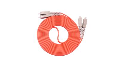 China Duplex SC - SC MM Fiber Optic Cable Patch Cord Low Loss Connection FCC for sale