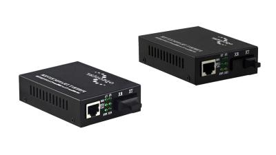 China 10Mbps / 100Mbps / 1000Mbps Fiber Optic Media Converter Single Mode Dual Fiber​ for sale